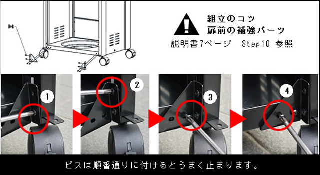 組み立てのコツ