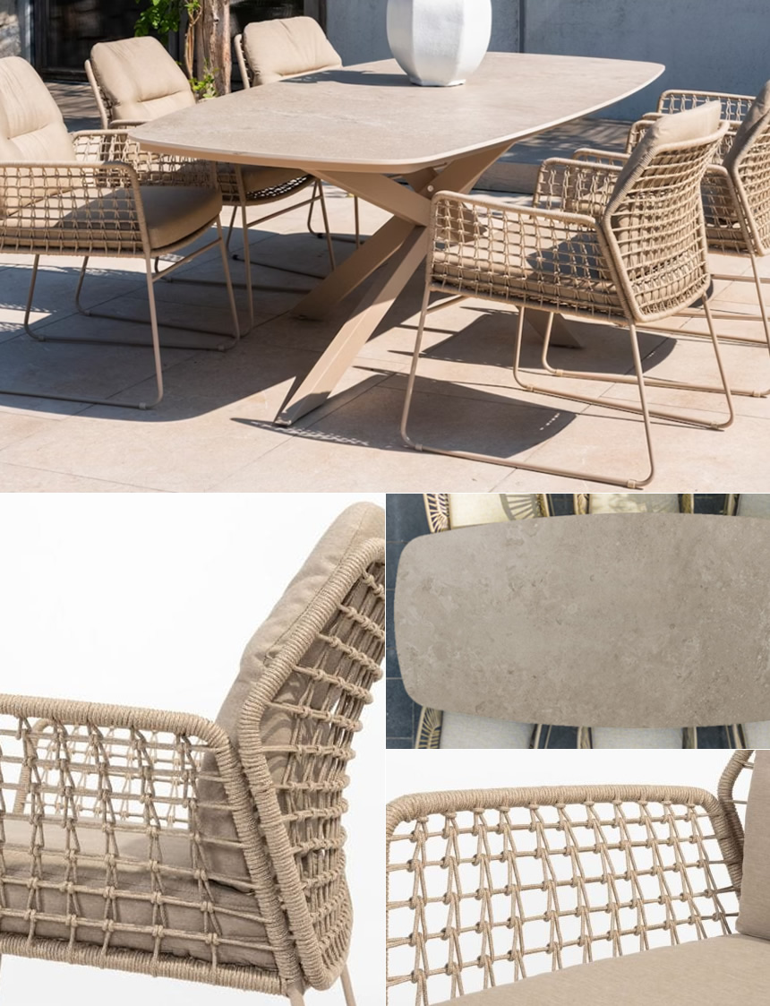 2月下旬お届け予定】 アルバーノ デザインロープチェアーとオーバル