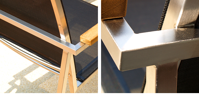 アナンタ スタッキングチェアー（天然チーク×ステンレス） | ガーデン